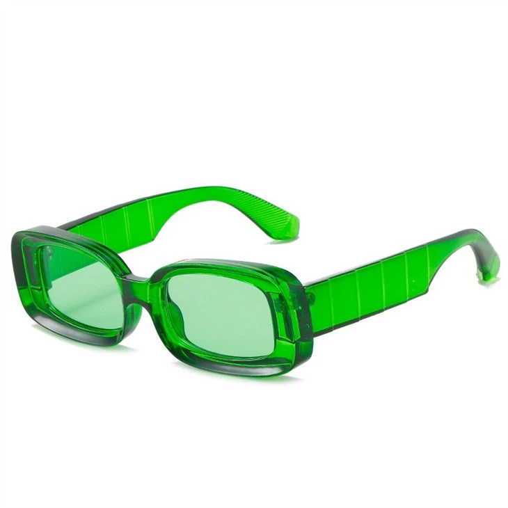 Fashion Thick Rectangle Candy Color Sunglasses