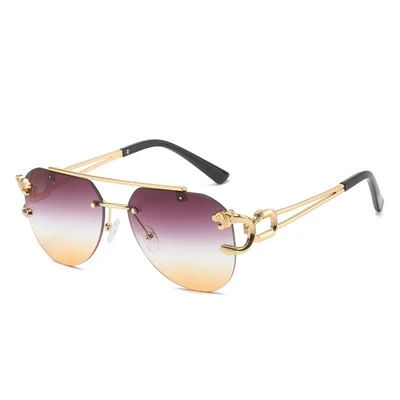 Randlose Sonnenbrille mit Farbverlauf